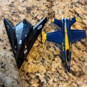 Blue Angels and Stealth Fighter Toy Set 2x1.5 inches